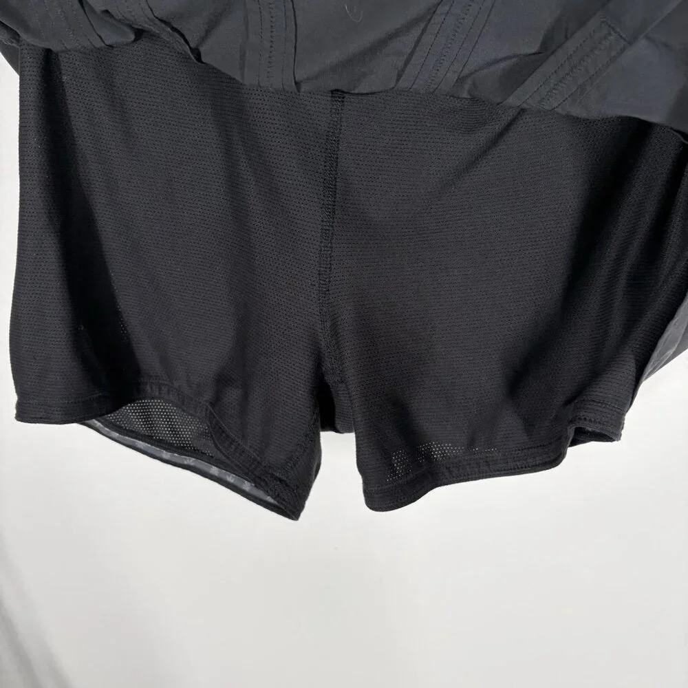 Athleta Women M Black Preppy Athletic Pickleball Tennis Get Goin Pleated Skort